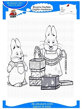 Çocuklar İçin Max ve Ruby Boyama Sayfaları 
